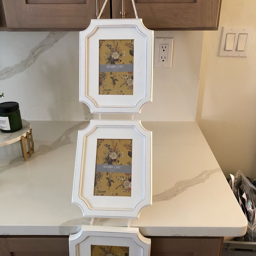 Shabby Chic Cream Double Hanging Picture Frame